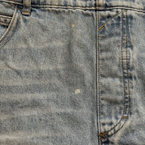 We The Free Ziggy Shortalls Denim Size Large Blue Wash Free People Boho Cowboy - Picture 5 of 8